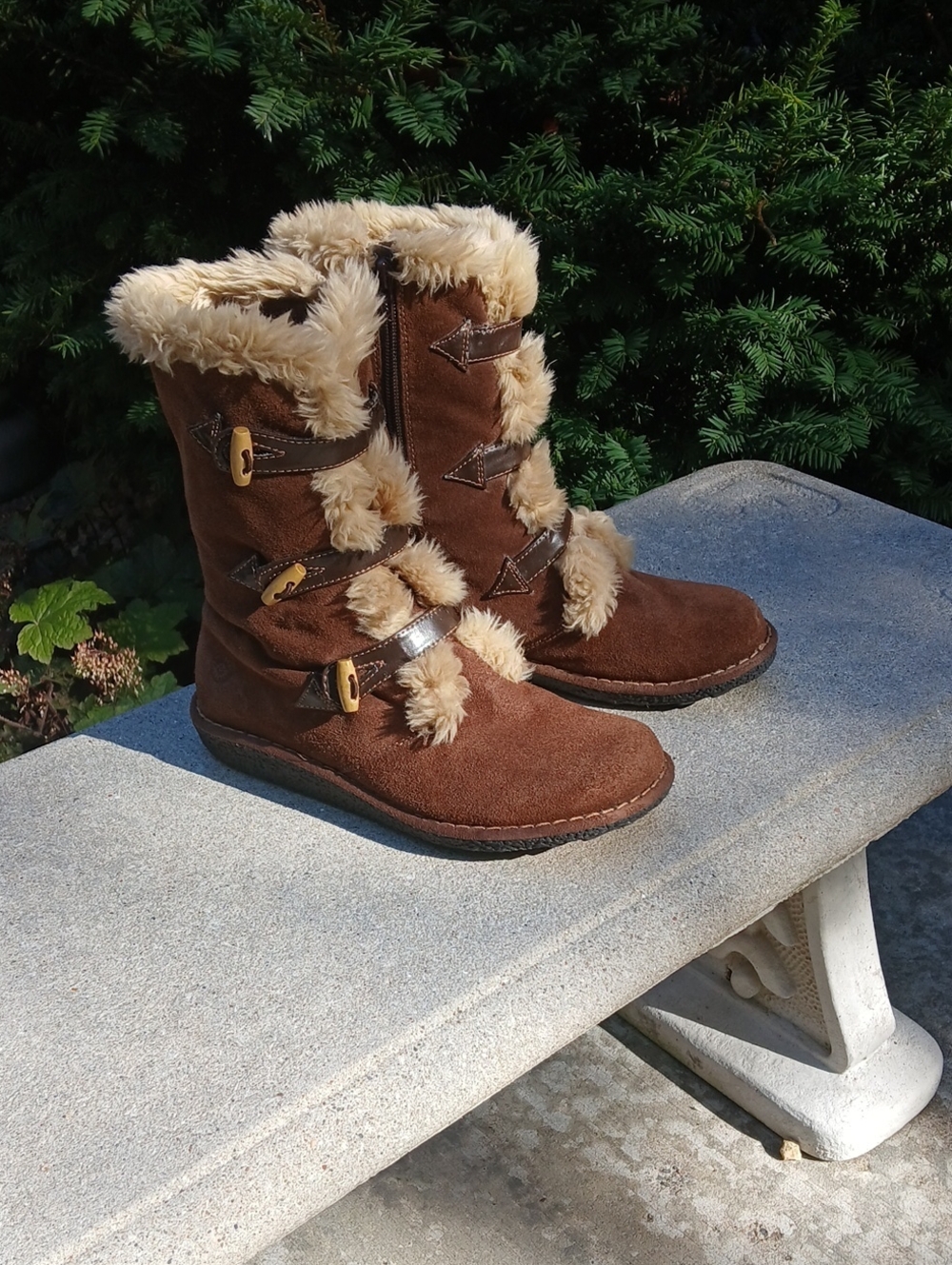 Earth Spirit "Summit" brown leather/suede winter boots. mid-calf Sz 7.5